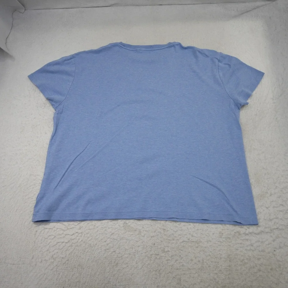 Polo Ralph Lauren T-Shirt Mens XL Classic Fit Light Blue Heathered Short Sleeve